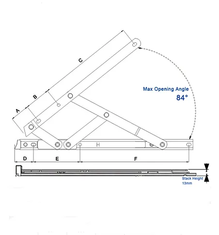 Smooth Window Opening with Stable Support for Casement Window Systems