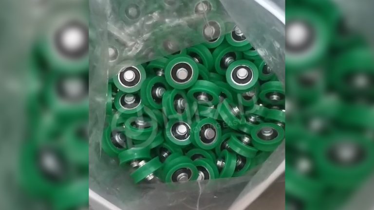  A closer look at our green rollers before shipment. 