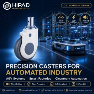  Precision caster wheels for automated industry and smart factory systems. 