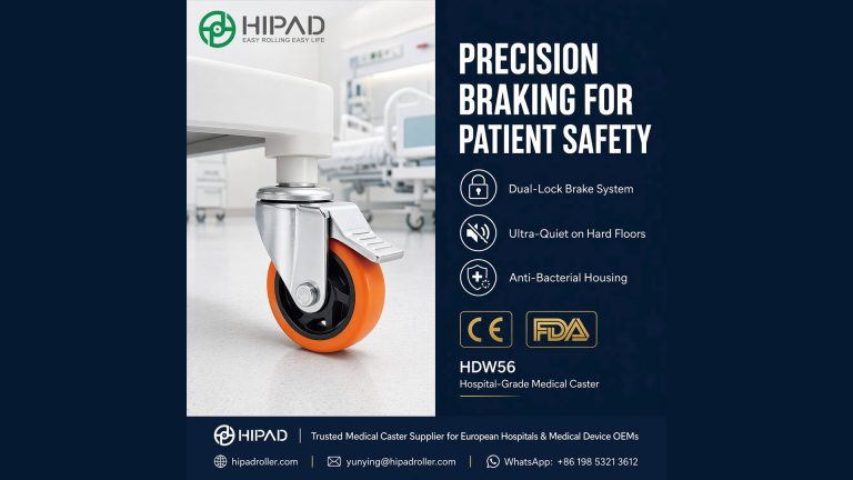  Patient safety starts from every detail — even the caster wheel. 