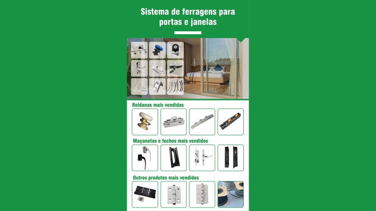 🇧🇷 Soluções completas em ferragens para portas e janelas.